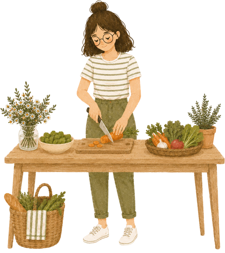 Préparation et découpe des légumes